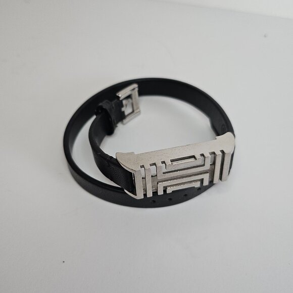 Tory Burch Fitbit Flex bracelet black strap silver tone - Picture 5 of 7